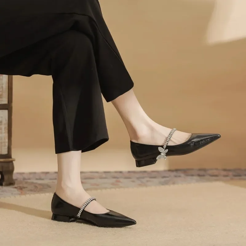 Shoes Female 2025 Mary Janes Women's High Heel Elegant Dress Pumps Women Crystal Butterfly Pointed Toe Low Heel Shoes Women
Shoes Female 2025 Mary Janes Women's High Heel Elegant Dress Pumps Women Crystal Butterfly Pointed Toe Low Heel Shoes Women