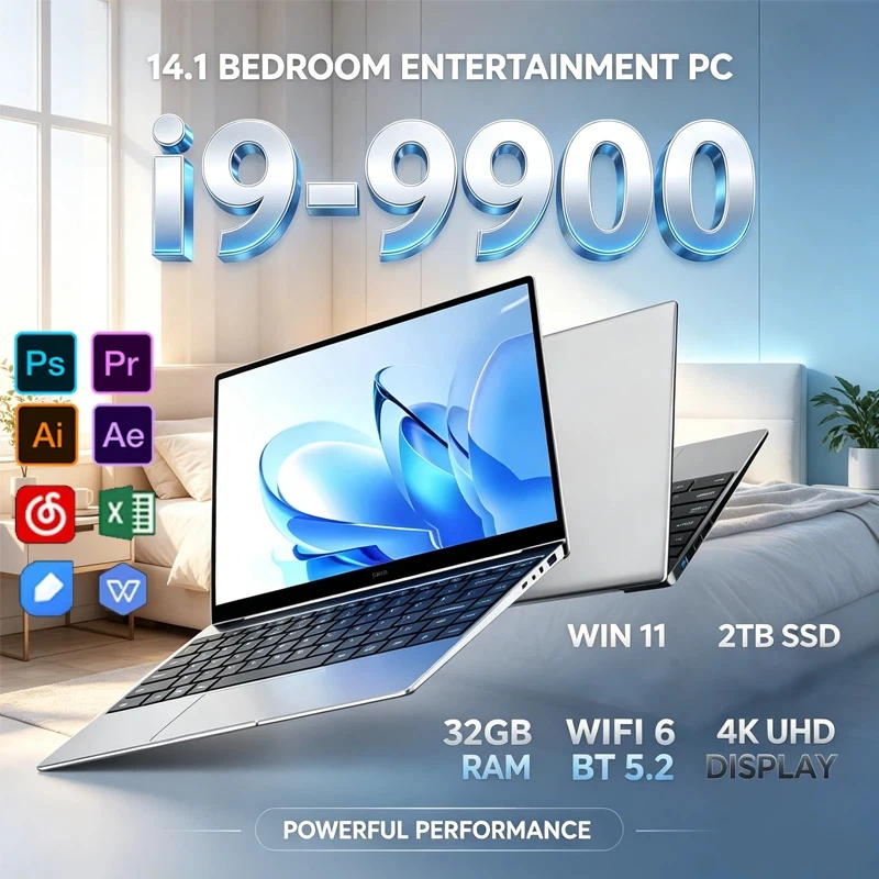 14.1" 120Hz FHD IPS Notebook I9-9900 32GB 2TB SSD WIFI6 BT5.2 Backlit Keyboard Thin Light Portable Business Gaming Laptop
14.1" 120Hz FHD IPS Notebook I9-9900 32GB 2TB SSD WIFI6 BT5.2 Backlit Keyboard Thin Light Portable Business Gaming Laptop