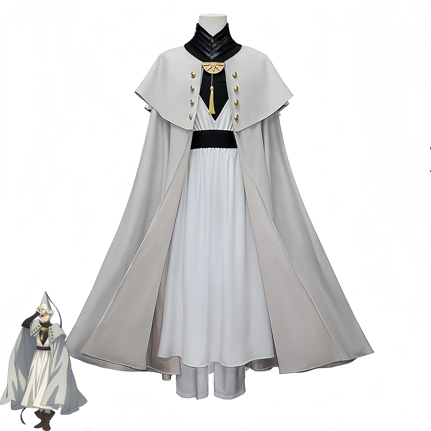 Witch Hat Atelier Qifrey Cosplay Costume with Cloak Full Set for Men Women Anime Role Play
Witch Hat Atelier Qifrey Cosplay Costume with Cloak Full Set for Men Women Anime Role Play