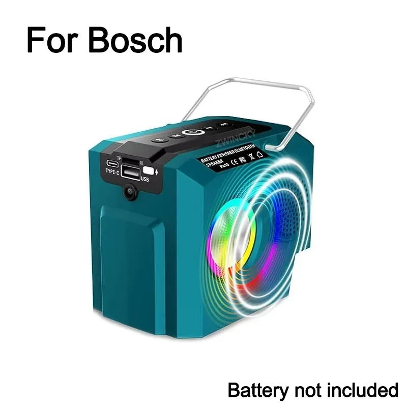 USB-C Wireless Speaker for Bosch 18V Battery 10W Portable Bluetooth with TF Card & Light for Garden Home BBQ All Day
USB-C Wireless Speaker for Bosch 18V Battery 10W Portable Bluetooth with TF Card & Light for Garden Home BBQ All Day
