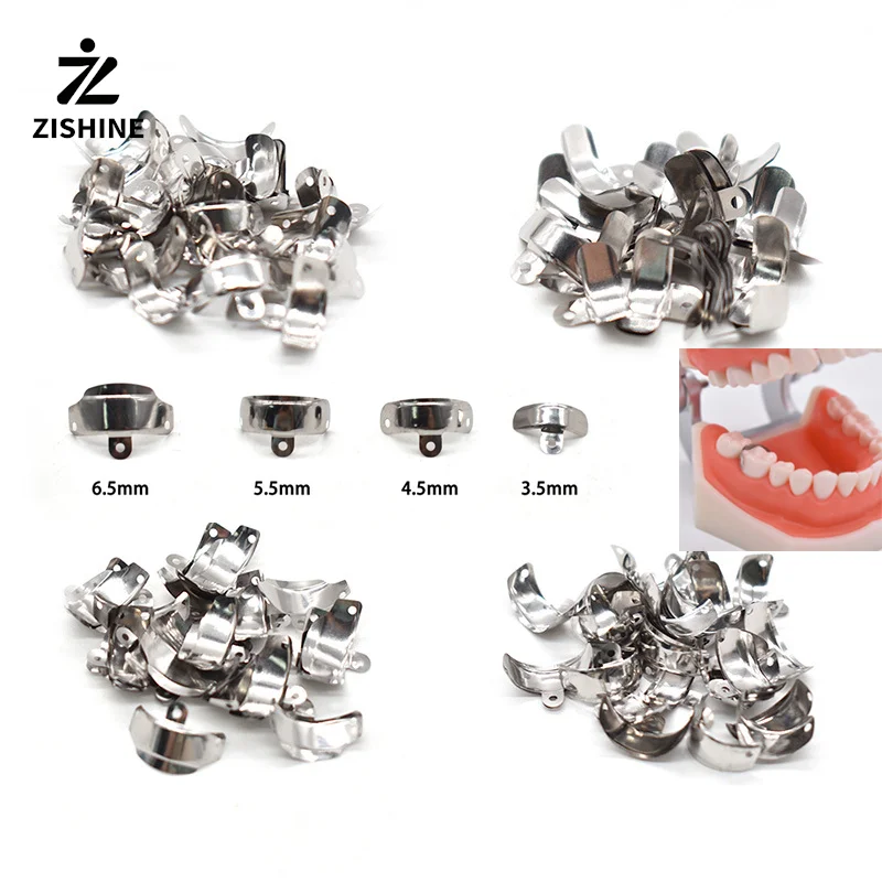 50Pcs Dental Sectional Matrix Bands M4 Stainless Steel Contoured Matrices for Deciduous Premolar Molar Restoration 3.5mm-6.5mm
50Pcs Dental Sectional Matrix Bands M4 Stainless Steel Contoured Matrices for Deciduous Premolar Molar Restoration 3.5mm-6.5mm