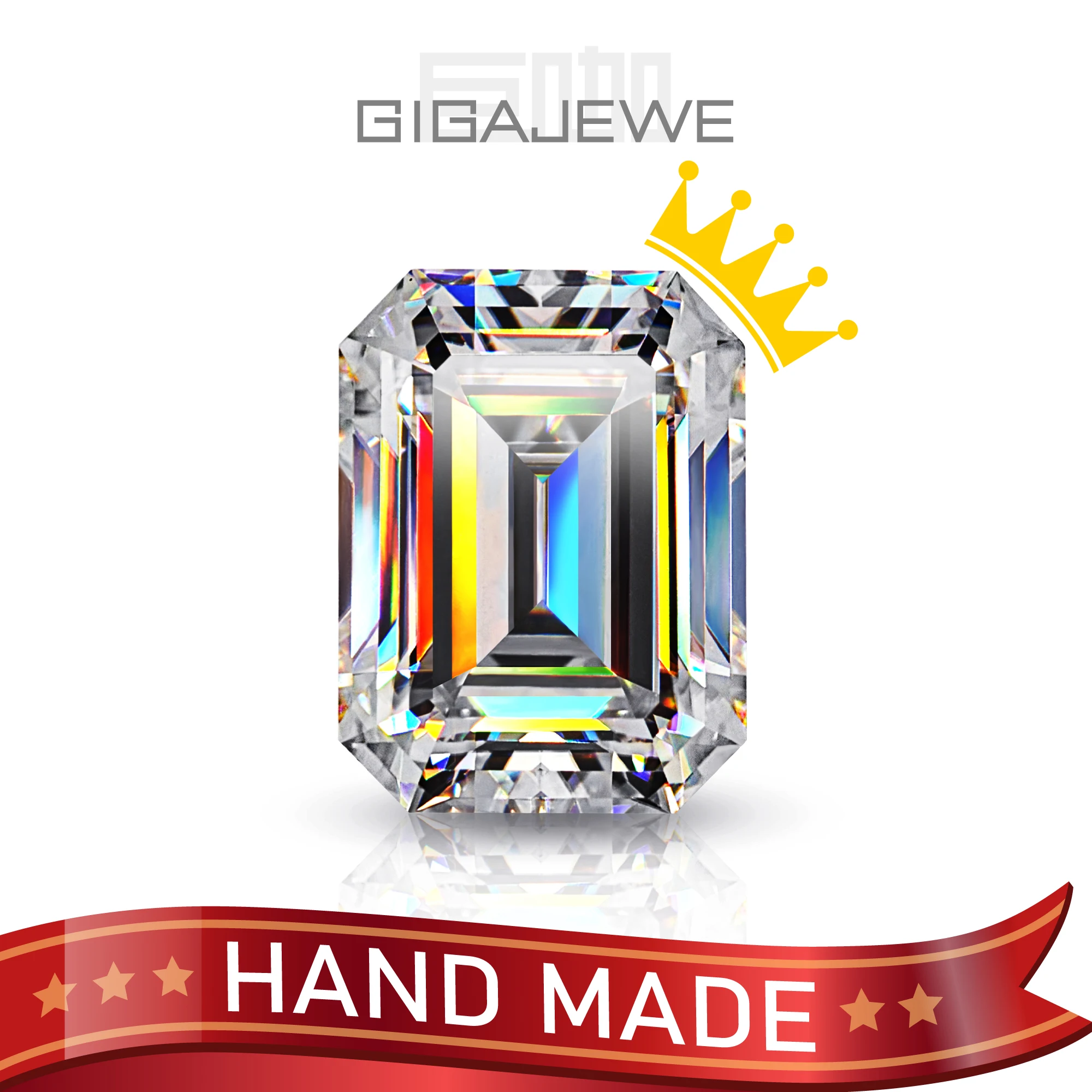 GIGAJEWE Hand-Made Emerald White TOP D VVS1 Moissanite Premium Gems Loose Diamond Test Passed Gemstone For Jewelry Making
GIGAJEWE Hand-Made Emerald White TOP D VVS1 Moissanite Premium Gems Loose Diamond Test Passed Gemstone For Jewelry Making