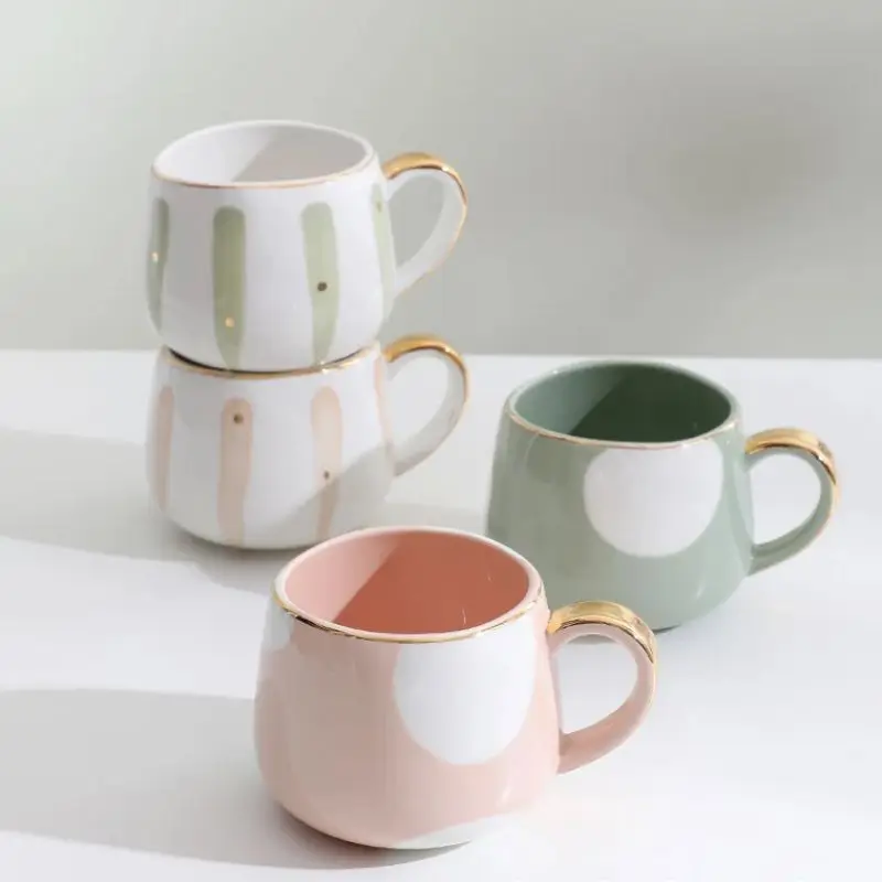 Gold Inlaid Breakfast milk cup Water Mug Drinkware Birthday GiftsStripe Speckled Ceramic Mug Coffee Cup
Gold Inlaid Breakfast milk cup Water Mug Drinkware Birthday GiftsStripe Speckled Ceramic Mug Coffee Cup