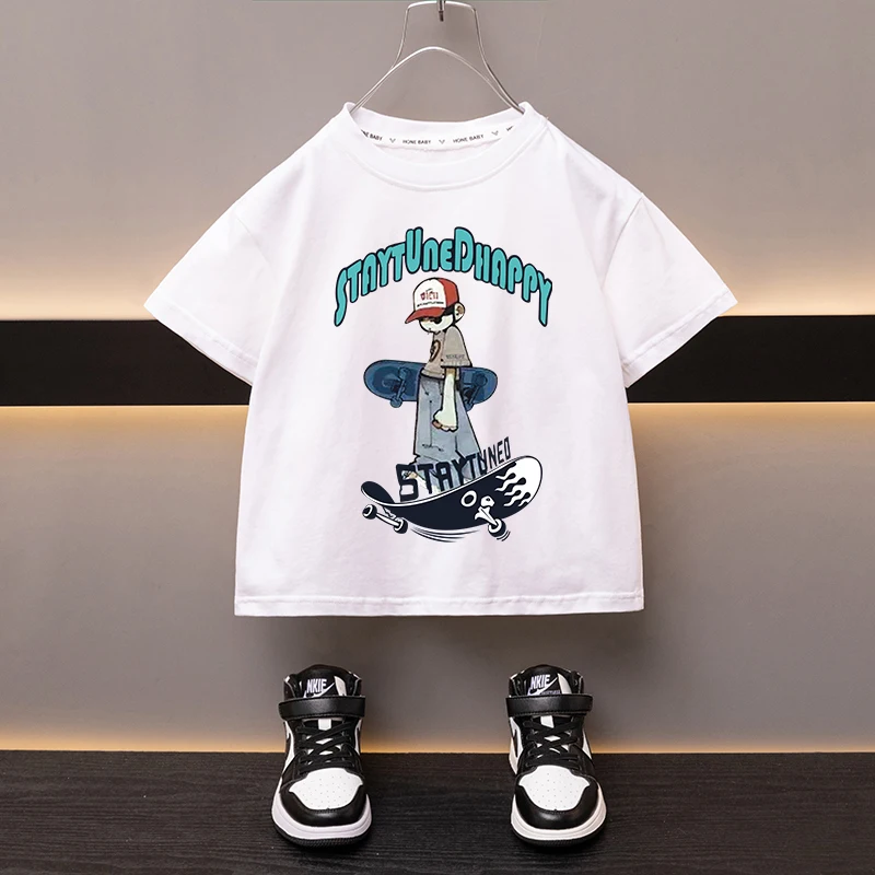 Summer Boys Girls T-shirt Wear Baby Sports Tees Toddler Cartoon Simple T Thin Pure Cotton Soft Crew Hip-hop Children's Clothing
Summer Boys Girls T-shirt Wear Baby Sports Tees Toddler Cartoon Simple T Thin Pure Cotton Soft Crew Hip-hop Children's Clothing