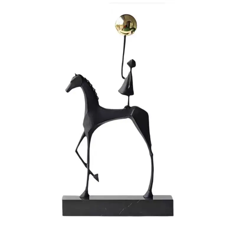 Modern minimalist figure abstract horseback girl sculpture ornament
Modern minimalist figure abstract horseback girl sculpture ornament