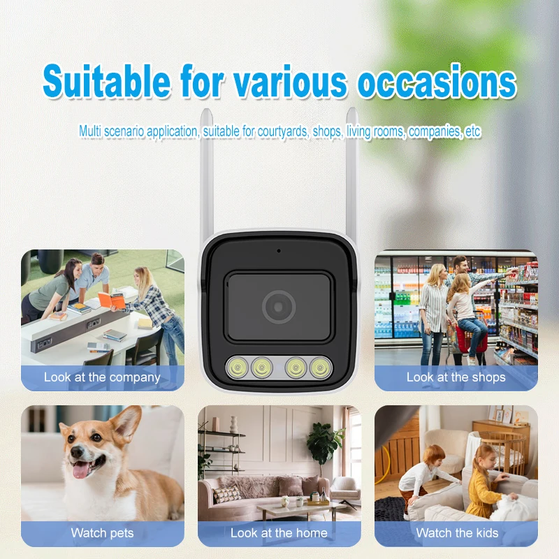 Wifi Network Camera 3MP Full-Color Night Vision Ai Motion Detection Home Two-Way Voice Outdoor Monitoring Intelligent Camera
Wifi Network Camera 3MP Full-Color Night Vision Ai Motion Detection Home Two-Way Voice Outdoor Monitoring Intelligent Camera