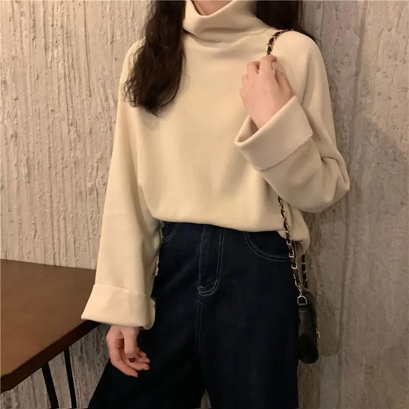 Women Autumn Winter Casual Slim All-match Solid Color Turtleneck Tops Women Clothing Office Lady Simplicity Thick Warm Pullover
Women Autumn Winter Casual Slim All-match Solid Color Turtleneck Tops Women Clothing Office Lady Simplicity Thick Warm Pullover