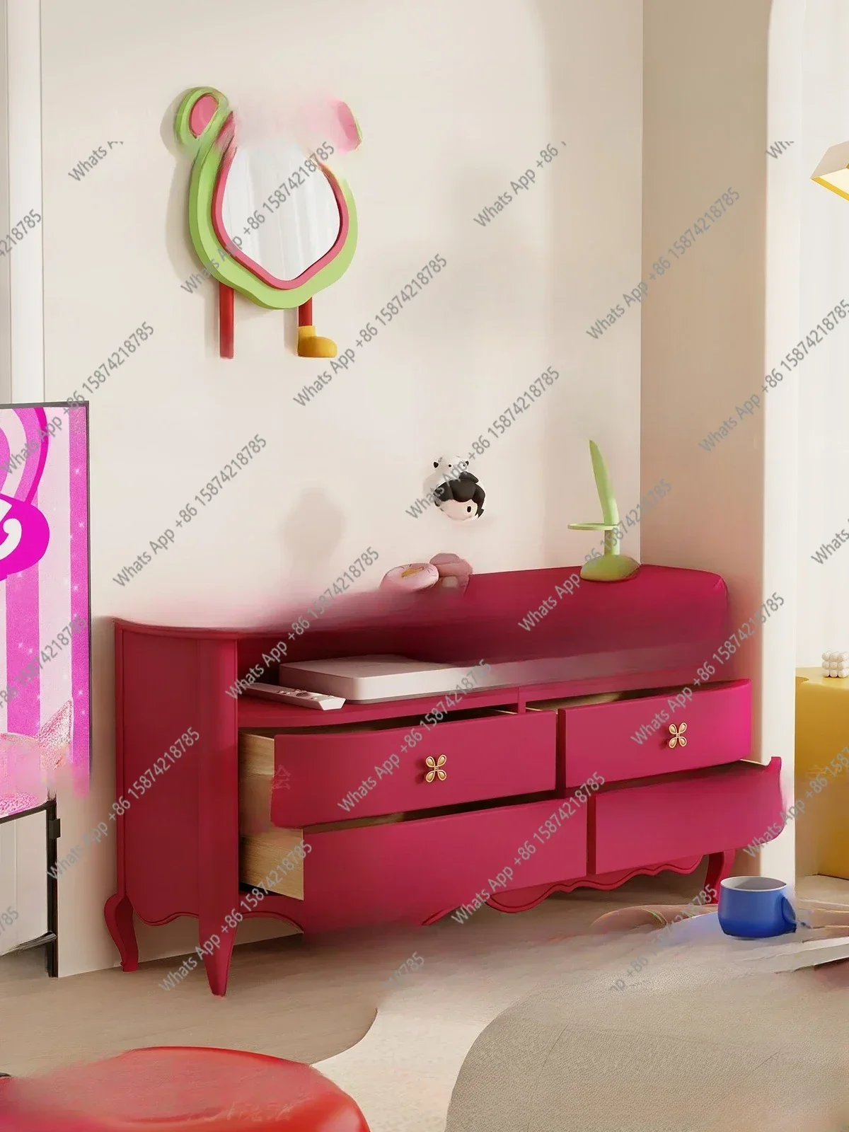 N29 French Porch Cabinet, Living Room Dopamine Decorative Cabinet, Four Chest Cabinet, Rose Red Dining Side Cabinet
N29 French Porch Cabinet, Living Room Dopamine Decorative Cabinet, Four Chest Cabinet, Rose Red Dining Side Cabinet