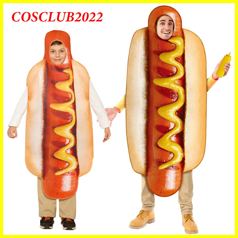 Adult Kids Hot Dog Cosplay Costume Fried Egg Food Mexican Roll Stage Performance Clothing Outfits Halloween Carnival Party Suit
Adult Kids Hot Dog Cosplay Costume Fried Egg Food Mexican Roll Stage Performance Clothing Outfits Halloween Carnival Party Suit