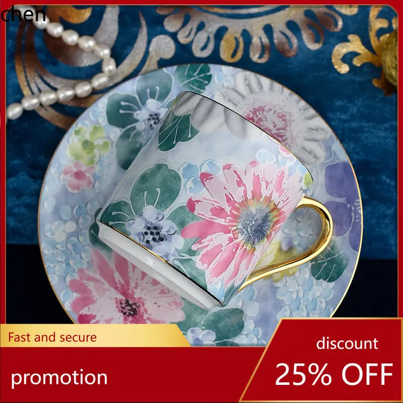 H1 high bone china coffee cup and saucer set - real gold hand-painted relief texture - gift boxed holiday gift
H1 high bone china coffee cup and saucer set - real gold hand-painted relief texture - gift boxed holiday gift
