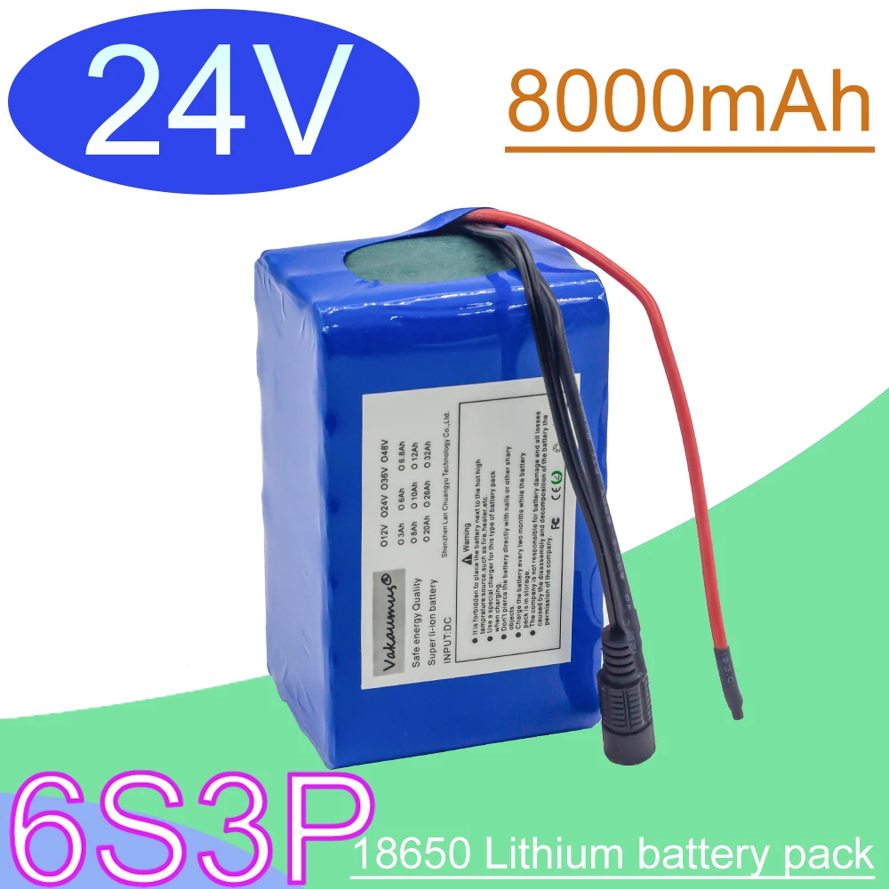 6S3P 18650 battery lithium battery Pack 100% New 24V 8000mAh 25.2V 8.0Ah electric bike / electric bike / Li ion akku + charger
6S3P 18650 battery lithium battery Pack 100% New 24V 8000mAh 25.2V 8.0Ah electric bike / electric bike / Li ion akku + charger