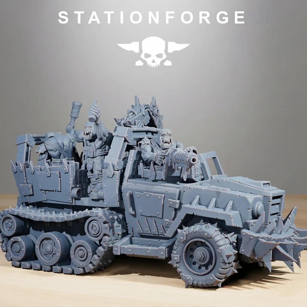 Orkaz Party Wagon Half-Track-Tough resin High detail Miniature-Tabletop Wargame Accessories-Unpainted gray model
Orkaz Party Wagon Half-Track-Tough resin High detail Miniature-Tabletop Wargame Accessories-Unpainted gray model