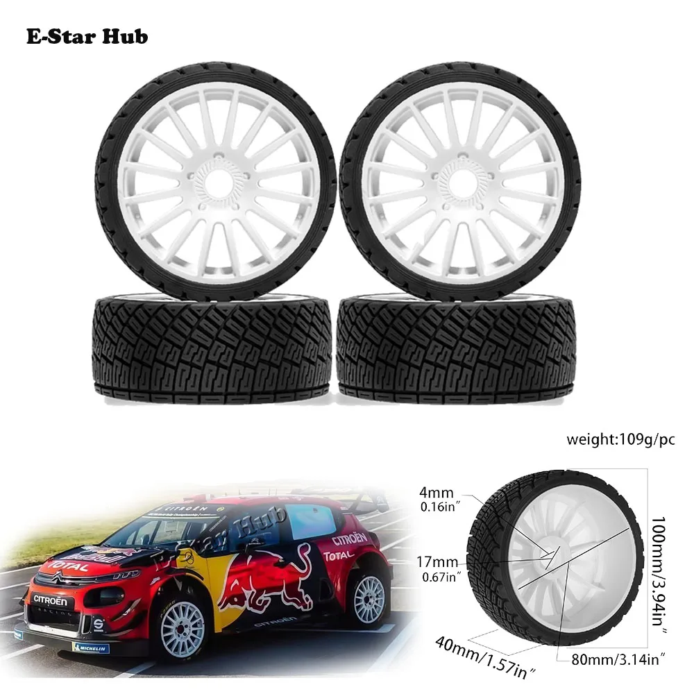 4pcs 100mm Tires Wheels 17mm Hex Rally Off-Road Tyres OD for 1/8 ARRMA Traxxas Redcat Team Losi Kyosho HPI WR8 HSP RC Car
4pcs 100mm Tires Wheels 17mm Hex Rally Off-Road Tyres OD for 1/8 ARRMA Traxxas Redcat Team Losi Kyosho HPI WR8 HSP RC Car