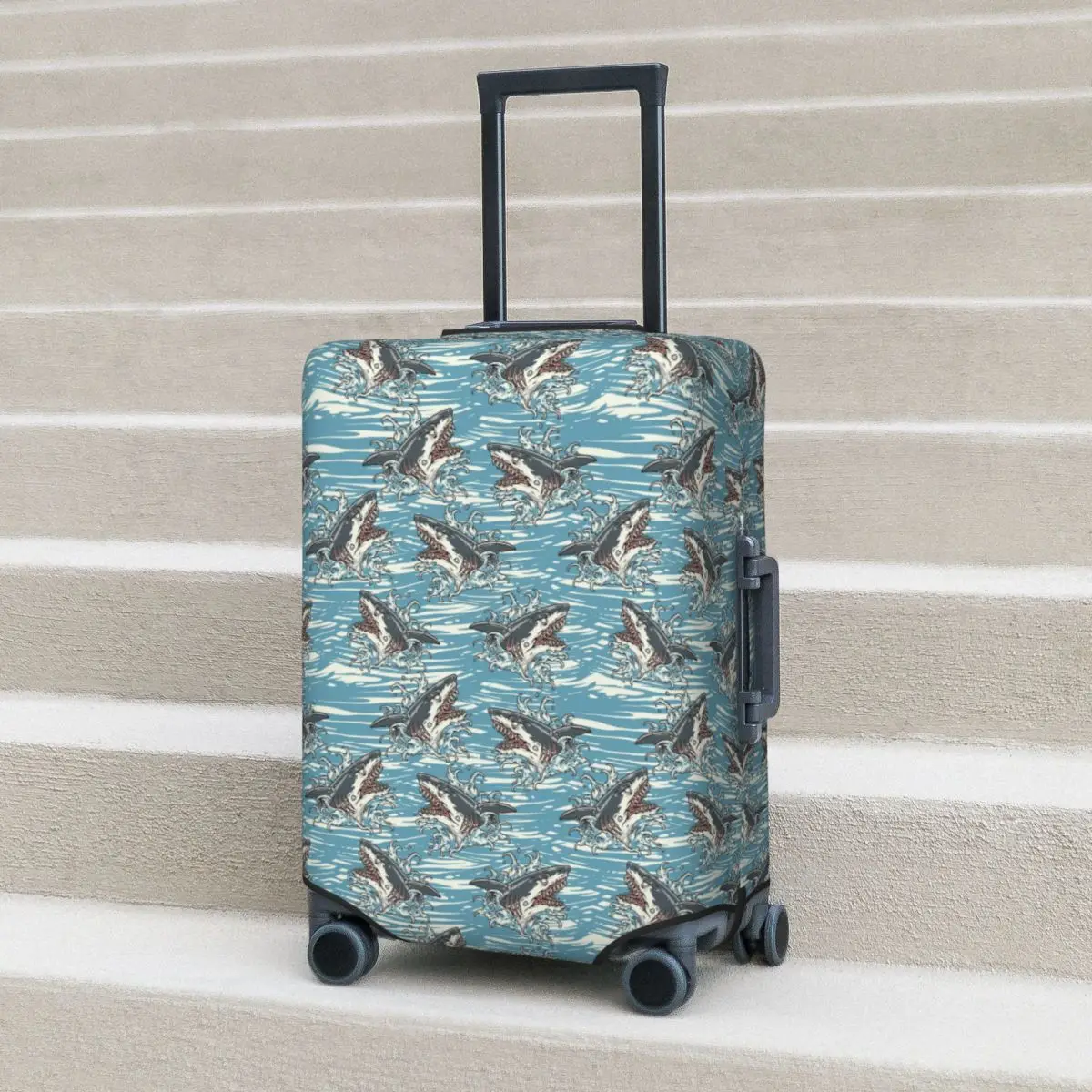 Sea Sharks Suitcase Cover Aquatic Predators Animal Travel Flight Elastic Luggage Supplies Protector
Sea Sharks Suitcase Cover Aquatic Predators Animal Travel Flight Elastic Luggage Supplies Protector
