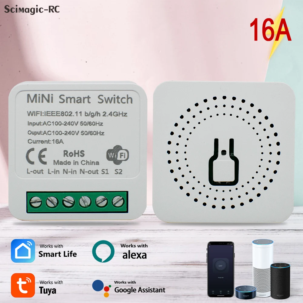 Мини-релейный модуль WIFI, переключатель света Tuya, приложение для умного дома, настенная панель, беспроводной таймер голосового управления, Alexa Google Home 110 В 220 В 16 А
Мини-релейный модуль WIFI, переключатель света Tuya, приложение для умного дома, настенная панель, беспроводной таймер голосового управления, Alexa Google Home 110 В 220 В 16 А