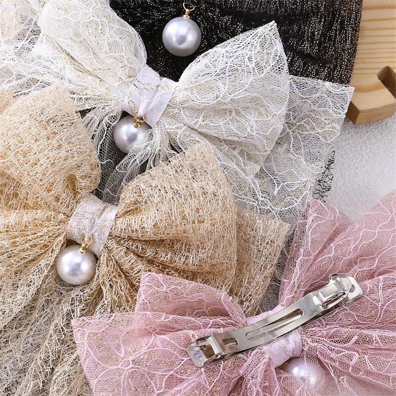 24pc/lot 6.3" Lace Embroidered Bow Hair Clips Long Pearl Bow Hairgrip for Women Hair Accessories Long Tassel Bow Side Clip Girls
24pc/lot 6.3" Lace Embroidered Bow Hair Clips Long Pearl Bow Hairgrip for Women Hair Accessories Long Tassel Bow Side Clip Girls
