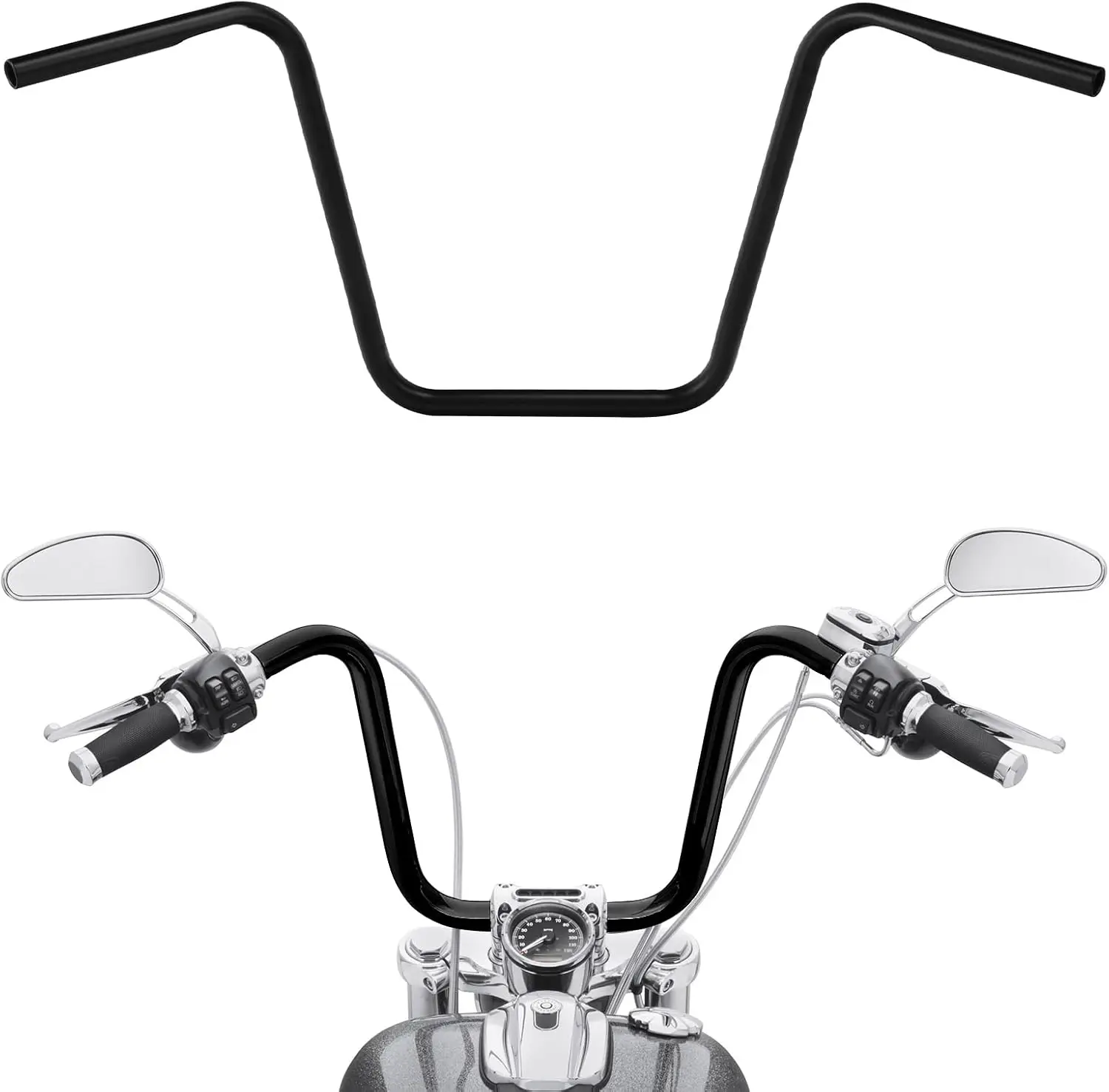 16" Rise 1" Fat Ape Hanger Handlebar Fit For Harley-Davidson Touring Road King Electra Glide Sportster XL 48 72 Softail Heritage
16" Rise 1" Fat Ape Hanger Handlebar Fit For Harley-Davidson Touring Road King Electra Glide Sportster XL 48 72 Softail Heritage