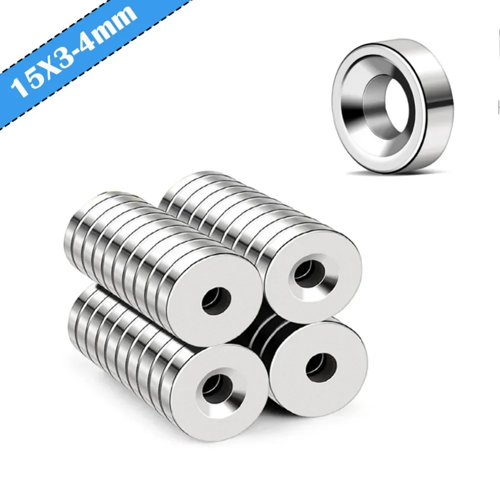 10-30 Pcs Neodymium Magnet NdFeB 15mm x 3mm Hole 4mm Round Super Powerful Strong Permanent Magnetic Imanes Magnets Fridge Magnet
10-30 Pcs Neodymium Magnet NdFeB 15mm x 3mm Hole 4mm Round Super Powerful Strong Permanent Magnetic Imanes Magnets Fridge Magnet