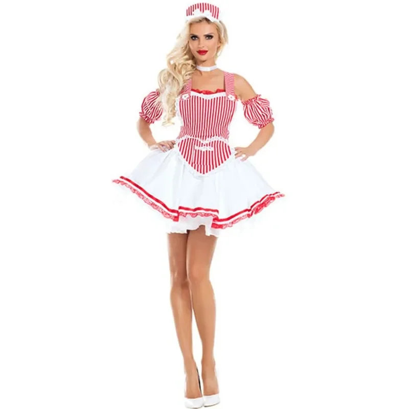 Germany Oktoberfest Bavarian Beer Girl Dirndl Dress Halloween Masquerade Beer Maid Cosplay Costume
Germany Oktoberfest Bavarian Beer Girl Dirndl Dress Halloween Masquerade Beer Maid Cosplay Costume