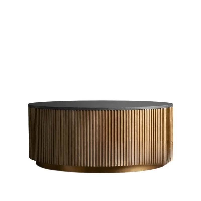Nordic modern simple rock slab coffee table round marble living room Italian storage side table
Nordic modern simple rock slab coffee table round marble living room Italian storage side table