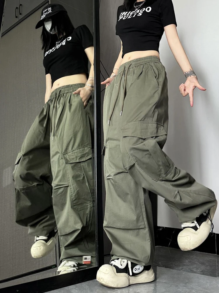 Zoki Y2K Women Cargo Pants American Hip Hop High Waist Wide Leg Trousers Casual Loose Streetwear Female Vintage Pockets Pants
Zoki Y2K Women Cargo Pants American Hip Hop High Waist Wide Leg Trousers Casual Loose Streetwear Female Vintage Pockets Pants