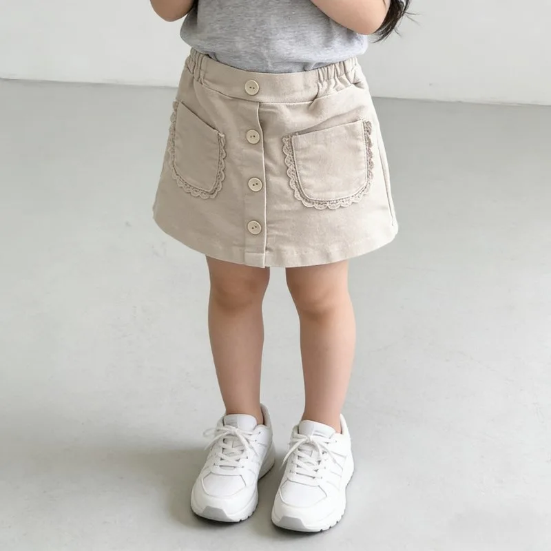 2026 Summer New Girls Lace Skirts Cotton Children Pocket Short Skirt Toddler Girls Solid Casual Skirts Kids Clothes
2026 Summer New Girls Lace Skirts Cotton Children Pocket Short Skirt Toddler Girls Solid Casual Skirts Kids Clothes