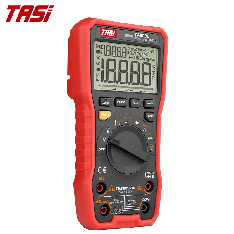 For Sea Shipping, CustomizedTASI TA801C Digital Multimeter 9999 Count Auto Range AC/DC Tester with Backlit LCD Display and Flash
For Sea Shipping, CustomizedTASI TA801C Digital Multimeter 9999 Count Auto Range AC/DC Tester with Backlit LCD Display and Flash