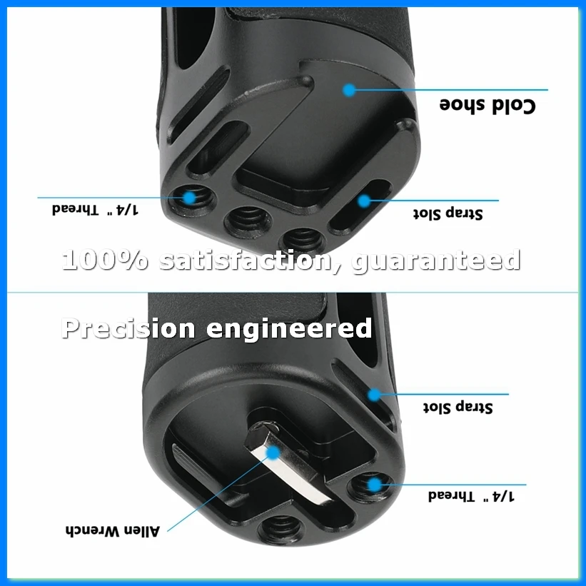 Universal Side Handle Grip with Dual 1/4 In-20 Screw Mount for Left Right-Hand for Monitoe Camera Cage Handle Grip-A23U
Universal Side Handle Grip with Dual 1/4 In-20 Screw Mount for Left Right-Hand for Monitoe Camera Cage Handle Grip-A23U