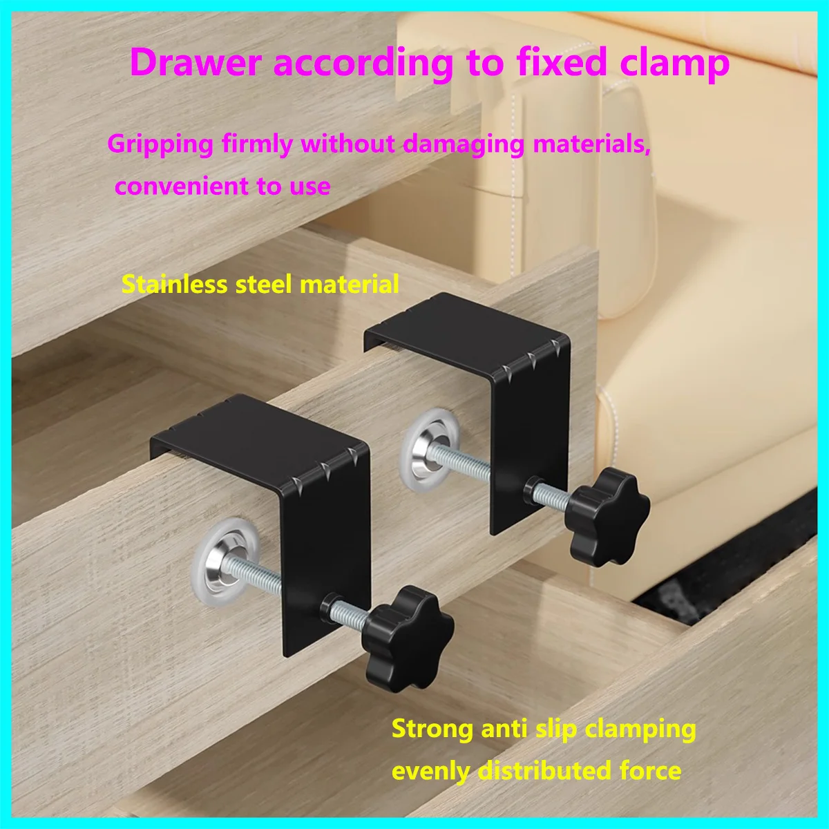 Drawer Installation Helper Stainless Steel G-Clamp Panel Fixing Clip for Drawer Front Mounting Auxiliary Tool
Drawer Installation Helper Stainless Steel G-Clamp Panel Fixing Clip for Drawer Front Mounting Auxiliary Tool