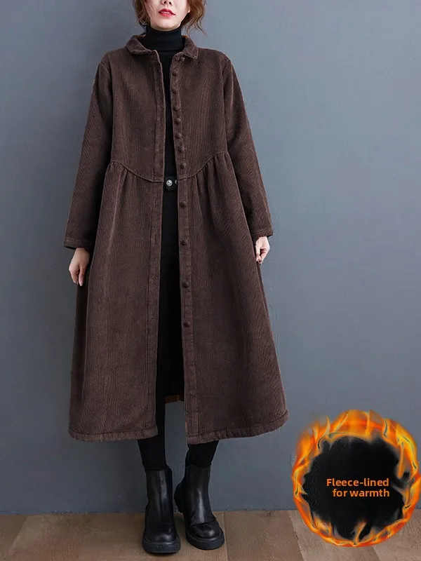 Thickened Fleece Large Size Coat Waist-Cinching Long Cotton Velvet Jacket Women's Autumn Winter Long Sleeve Top Double Layer ...
Thickened Fleece Large Size Coat Waist-Cinching Long Cotton Velvet Jacket Women's Autumn Winter Long Sleeve Top Double Layer ...