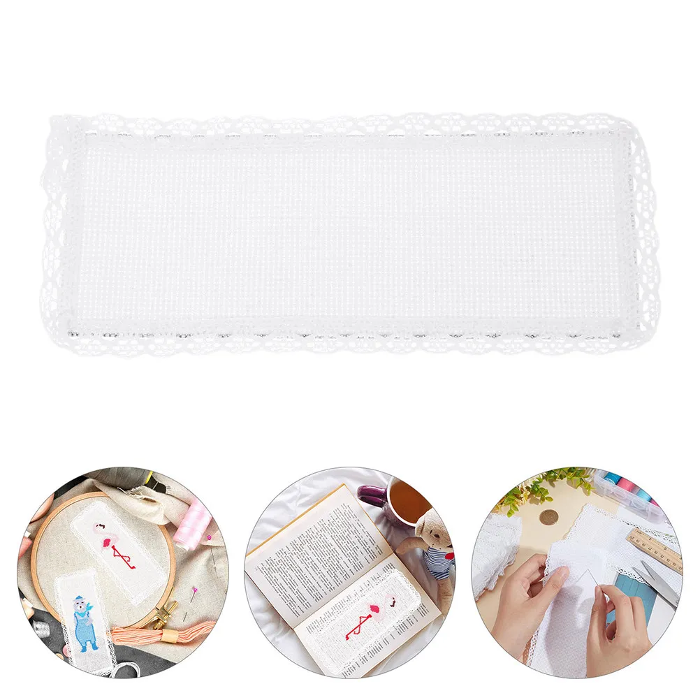 5pcs DIY Cross Stitch Bookmark With Lace Edge, Blank Embroidery Fabric White Polyester Handmade Craft Bookmark For Book Lovers
5pcs DIY Cross Stitch Bookmark With Lace Edge, Blank Embroidery Fabric White Polyester Handmade Craft Bookmark For Book Lovers