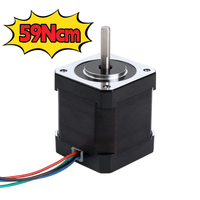 Wovpower NEMA 17 Stepper Motor 2A 59Ncm (84oz.in) Bipolar 4-Lead 48mm with 1m Cable & Connector, High Torque, Precision Motor 
Wovpower NEMA 17 Stepper Motor 2A 59Ncm (84oz.in) Bipolar 4-Lead 48mm with 1m Cable & Connector, High Torque, Precision Motor