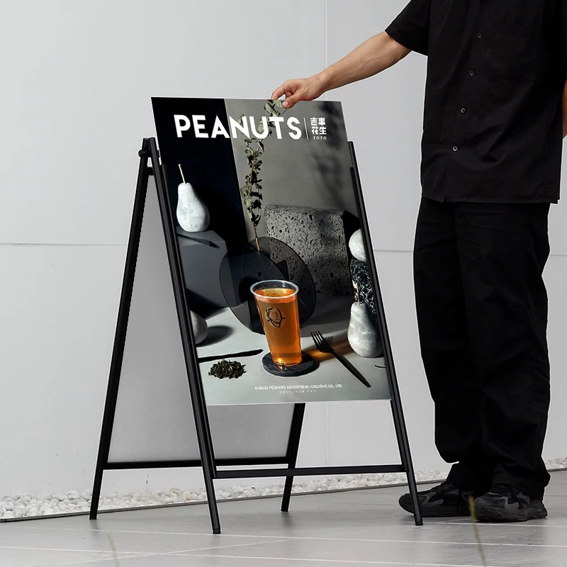 Heavy Duty Outdoor A-Frame Advertising Board Double-Sided Sandwich Steel Metal Slide-in Folding Frame Business Sign
Heavy Duty Outdoor A-Frame Advertising Board Double-Sided Sandwich Steel Metal Slide-in Folding Frame Business Sign