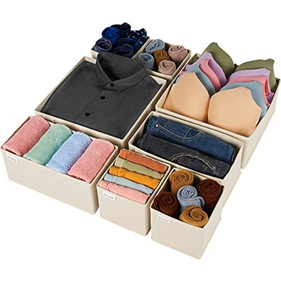Drawer Organizer Clothes, 8 Pack Underwear Drawer Organizer, Foldable Cloth Storage Box Closet Organizers and Storage for Cloth
Drawer Organizer Clothes, 8 Pack Underwear Drawer Organizer, Foldable Cloth Storage Box Closet Organizers and Storage for Cloth