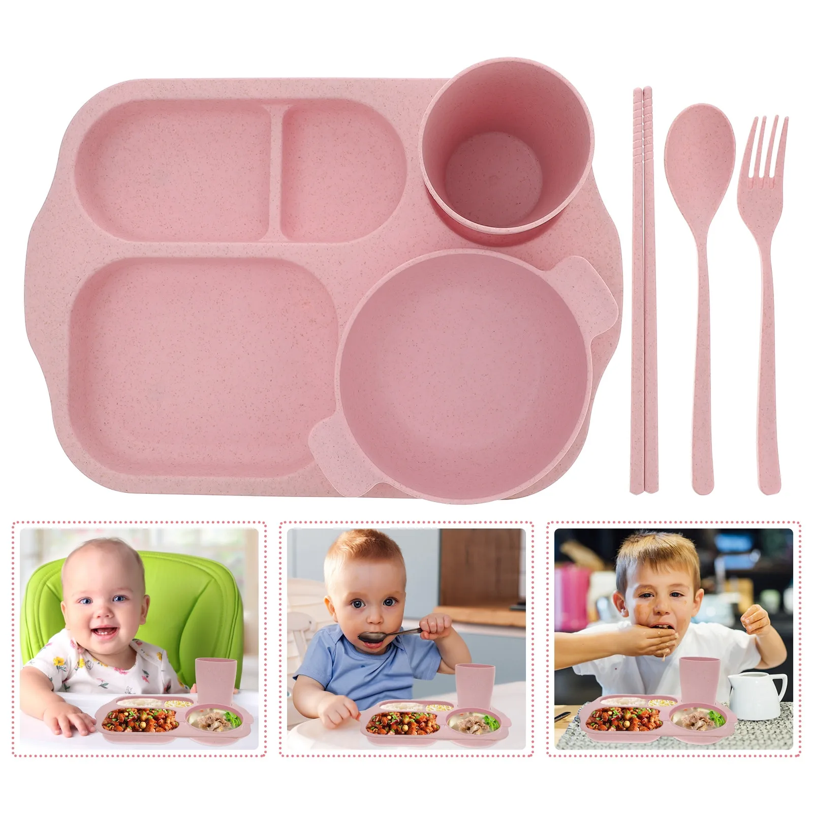 1 Set Kids Dining Tray Set With Compartments Bpa-Free Plastic Tableware Includes Bowl Fork Spoon Pink Lightweight Food Serving
1 Set Kids Dining Tray Set With Compartments Bpa-Free Plastic Tableware Includes Bowl Fork Spoon Pink Lightweight Food Serving