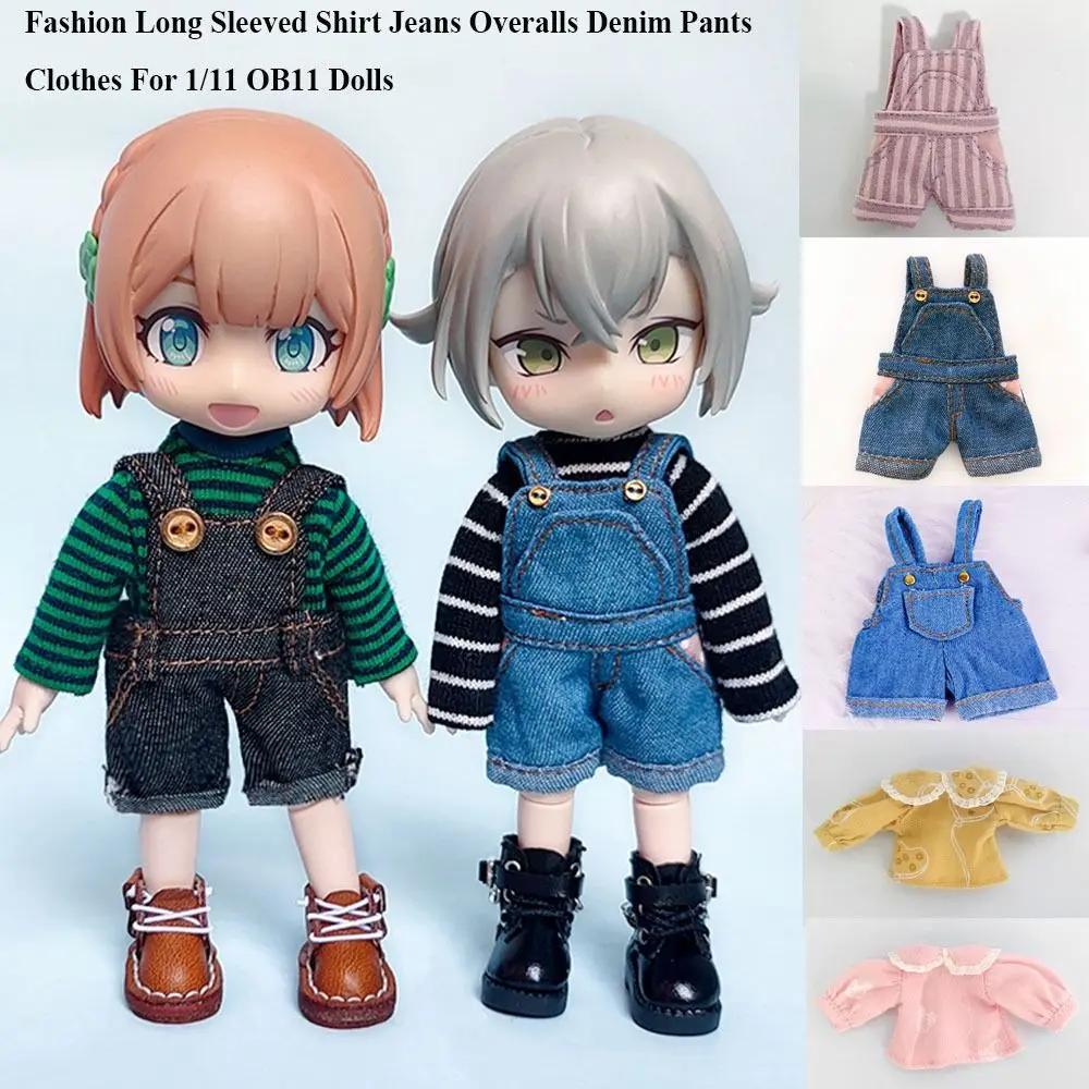 Fashion Doll Shirt Clothes Long Sleeved 9 Colors Denim Pants Gift Toys For 1/11 OB11 Dolls For 1/12 Bjd Dolls/for gsc ymy Doll
Fashion Doll Shirt Clothes Long Sleeved 9 Colors Denim Pants Gift Toys For 1/11 OB11 Dolls For 1/12 Bjd Dolls/for gsc ymy Doll