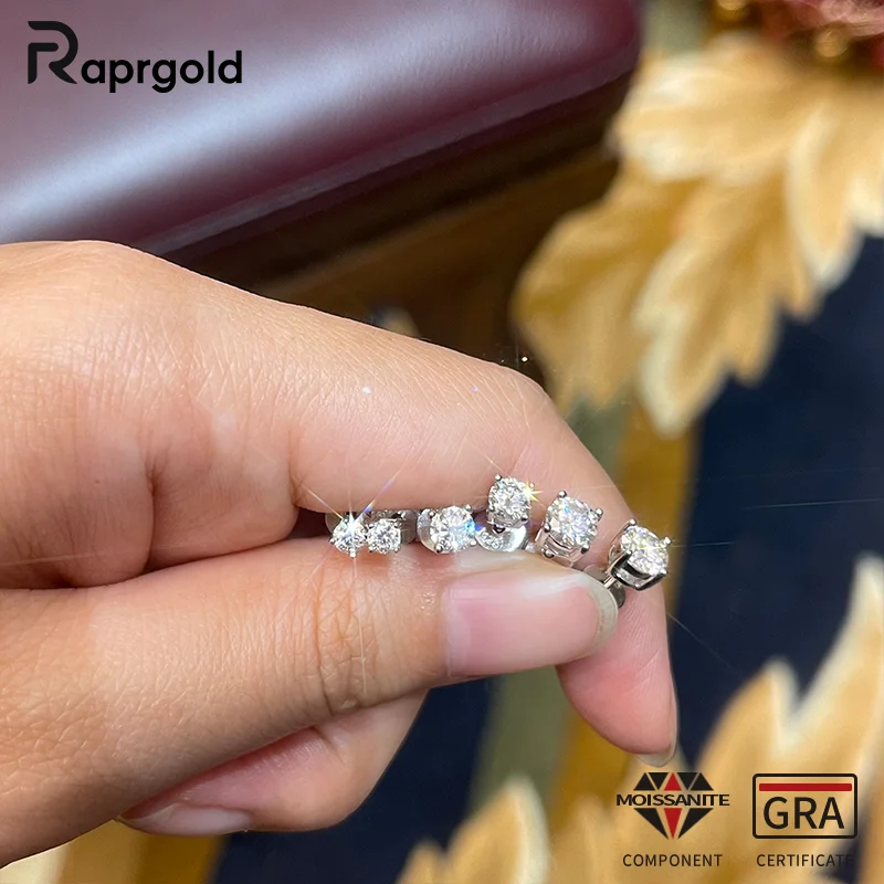 RAPRGOLD сверкающие серьги-гвоздики с муассанитом 3-5 мм для женщин, серьги-гвоздики из стерлингового серебра 925 пробы, свадебные украшения, подарок Pendientes
RAPRGOLD сверкающие серьги-гвоздики с муассанитом 3-5 мм для женщин, серьги-гвоздики из стерлингового серебра 925 пробы, свадебные украшения, подарок Pendientes
