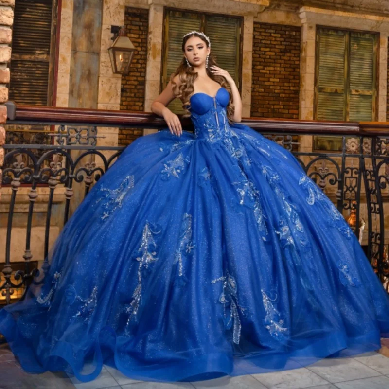 Королевское синее блестящее платье Quinceanera с открытыми плечами и блестками, аппликация, кружевные бусины, тюлевое платье для вечеринки, дня рождения, сладкое платье 16, Vestidos 15 anos
Королевское синее блестящее платье Quinceanera с открытыми плечами и блестками, аппликация, кружевные бусины, тюлевое платье для вечеринки, дня рождения, сладкое платье 16, Vestidos 15 anos