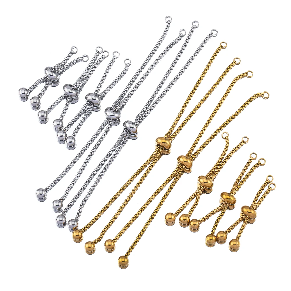2Pcs Stainless steel Adjustable Extension Chains Gold Color Steel Color For Necklace Bracelet DIY Jewelry Making Accessories
2Pcs Stainless steel Adjustable Extension Chains Gold Color Steel Color For Necklace Bracelet DIY Jewelry Making Accessories