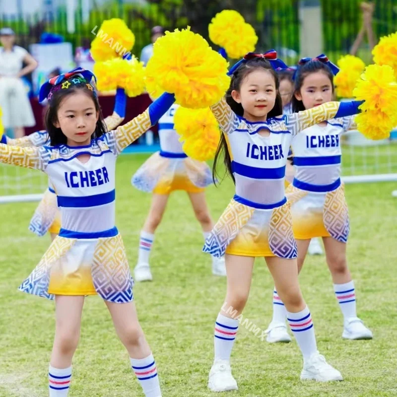 Children's cheerleading performance costume, middle school students' aerobics gymnastics competition cheerleading dance costume
Children's cheerleading performance costume, middle school students' aerobics gymnastics competition cheerleading dance costume