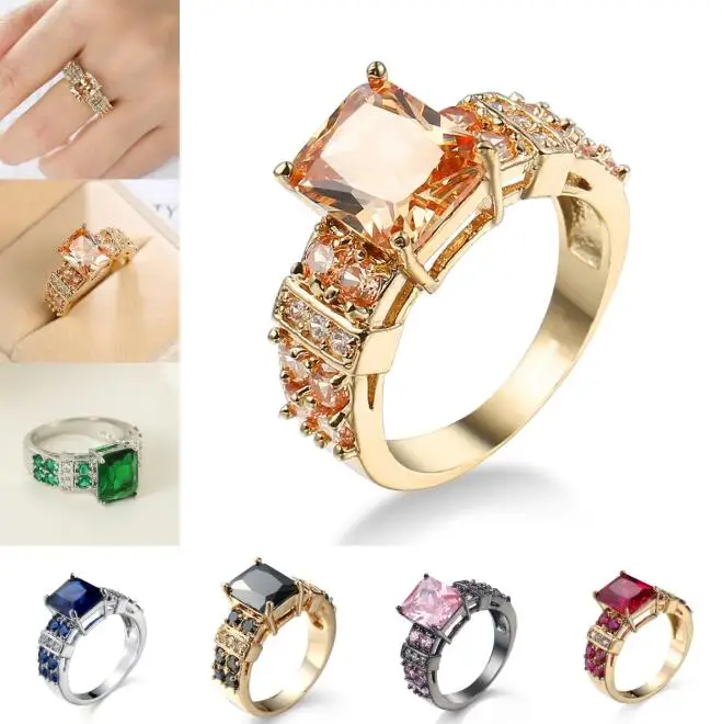 Luckyshine Square Morganite Red Kunzite Green Jade Black Agate Blue Topaz Gemstone Silver Gold Rings for Holiday Gifts
Luckyshine Square Morganite Red Kunzite Green Jade Black Agate Blue Topaz Gemstone Silver Gold Rings for Holiday Gifts