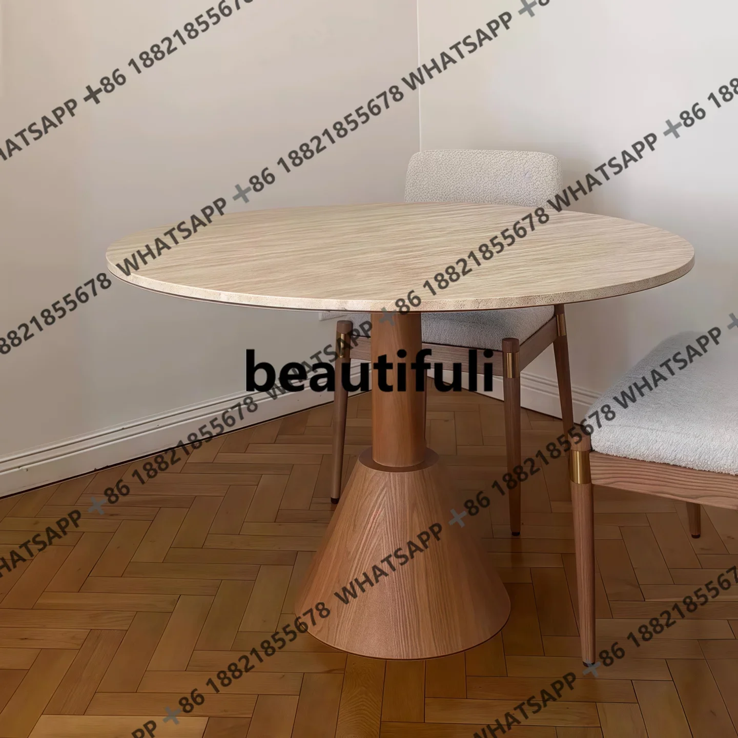 ZJLog-style solid wood dining table, household travertinestone table, retro-style round dining table, high-end dining chairs
ZJLog-style solid wood dining table, household travertinestone table, retro-style round dining table, high-end dining chairs