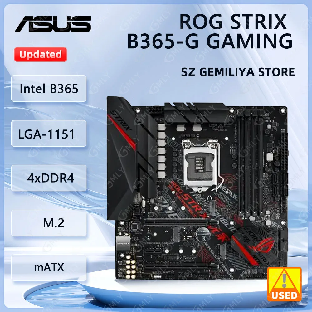 ASUS STRIX B365-G GAMING Motherboard Intel B365 LGA1151 DDR4 64GB Micro-ATX support Core i3-8300 i5-9400 i5-9500F i7-9700KF cpu
ASUS STRIX B365-G GAMING Motherboard Intel B365 LGA1151 DDR4 64GB Micro-ATX support Core i3-8300 i5-9400 i5-9500F i7-9700KF cpu