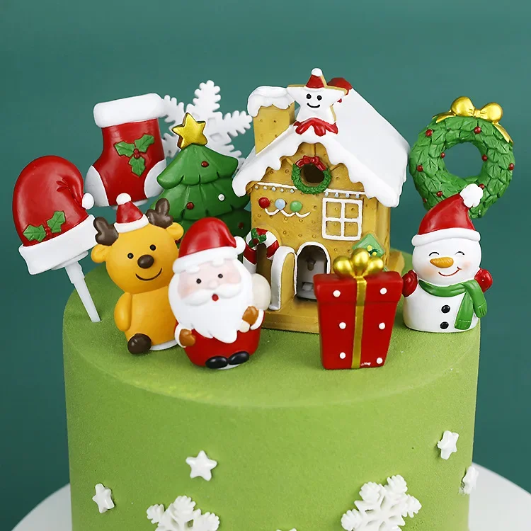 Christmas Cake Toppers Resin Santa Claus Cake Decor Xmas Small House Cupcake Dec Merry Christmas Decor For Home Happy new Year
Christmas Cake Toppers Resin Santa Claus Cake Decor Xmas Small House Cupcake Dec Merry Christmas Decor For Home Happy new Year