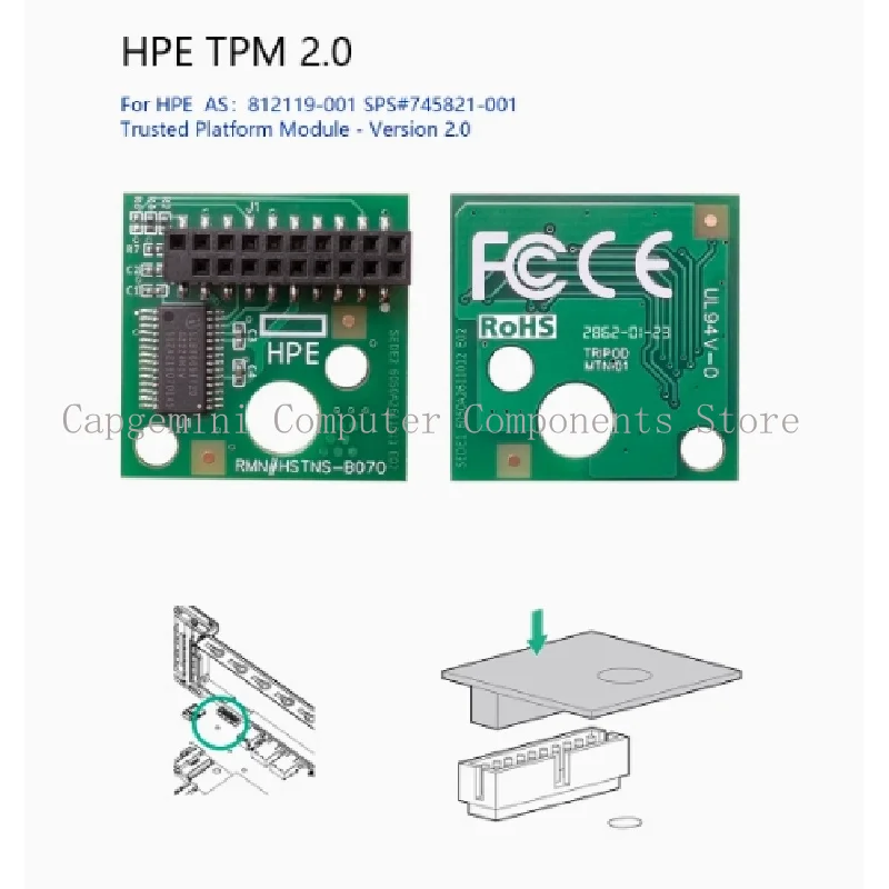 1 шт. TPM 2.0 Trusted Platform Module Board Модуль для HPE 812119 -001 745821 -001
1 шт. TPM 2.0 Trusted Platform Module Board Модуль для HPE 812119 -001 745821 -001