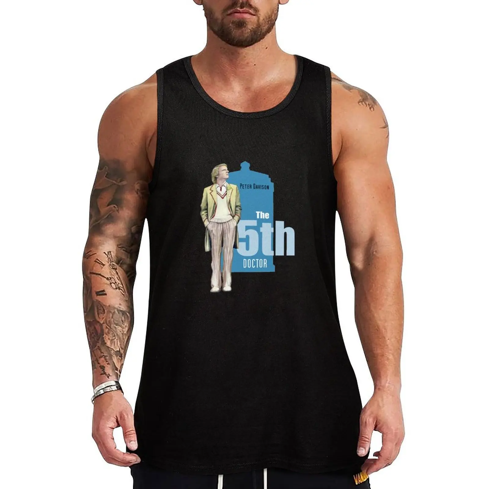 The 5th Doctor: Peter Davison Tank Top Men's summer clothes sports t-shirts for men gym shirts Gym wear
The 5th Doctor: Peter Davison Tank Top Men's summer clothes sports t-shirts for men gym shirts Gym wear