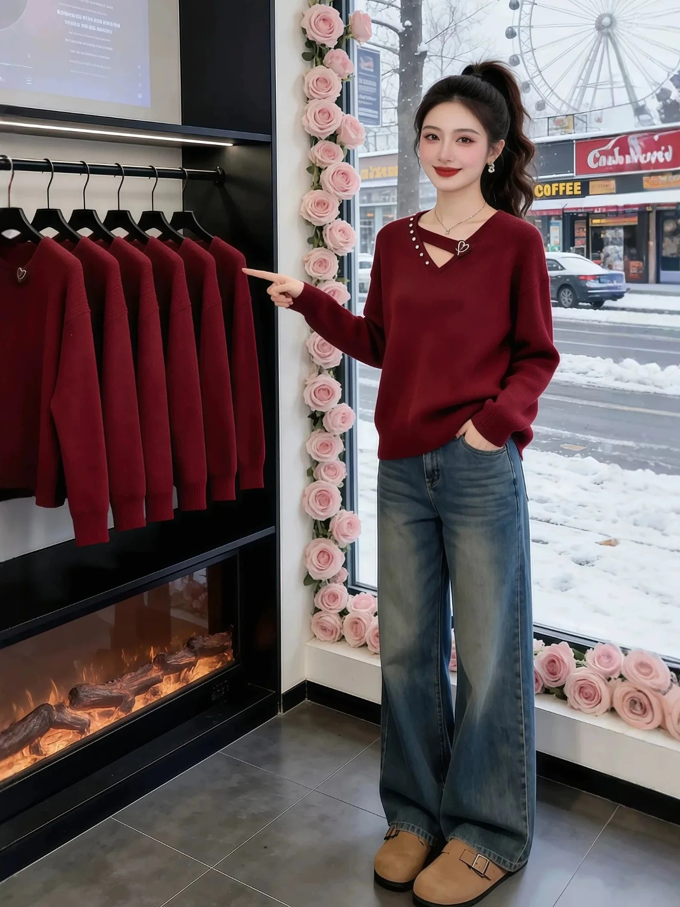 Red Long Sve V-Ne Knitted Sweater Casual ort Sle Women's Autumn Winter plus Size Comfortable Pullover Top for Ladies
Red Long Sve V-Ne Knitted Sweater Casual ort Sle Women's Autumn Winter plus Size Comfortable Pullover Top for Ladies