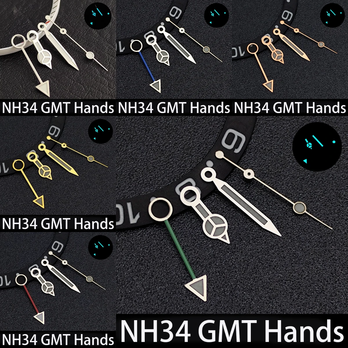 New NH34 Watch Hands blue-green luminous GMT watch pointer fits NH34 NH35 automatic movement men's watch parts
New NH34 Watch Hands blue-green luminous GMT watch pointer fits NH34 NH35 automatic movement men's watch parts