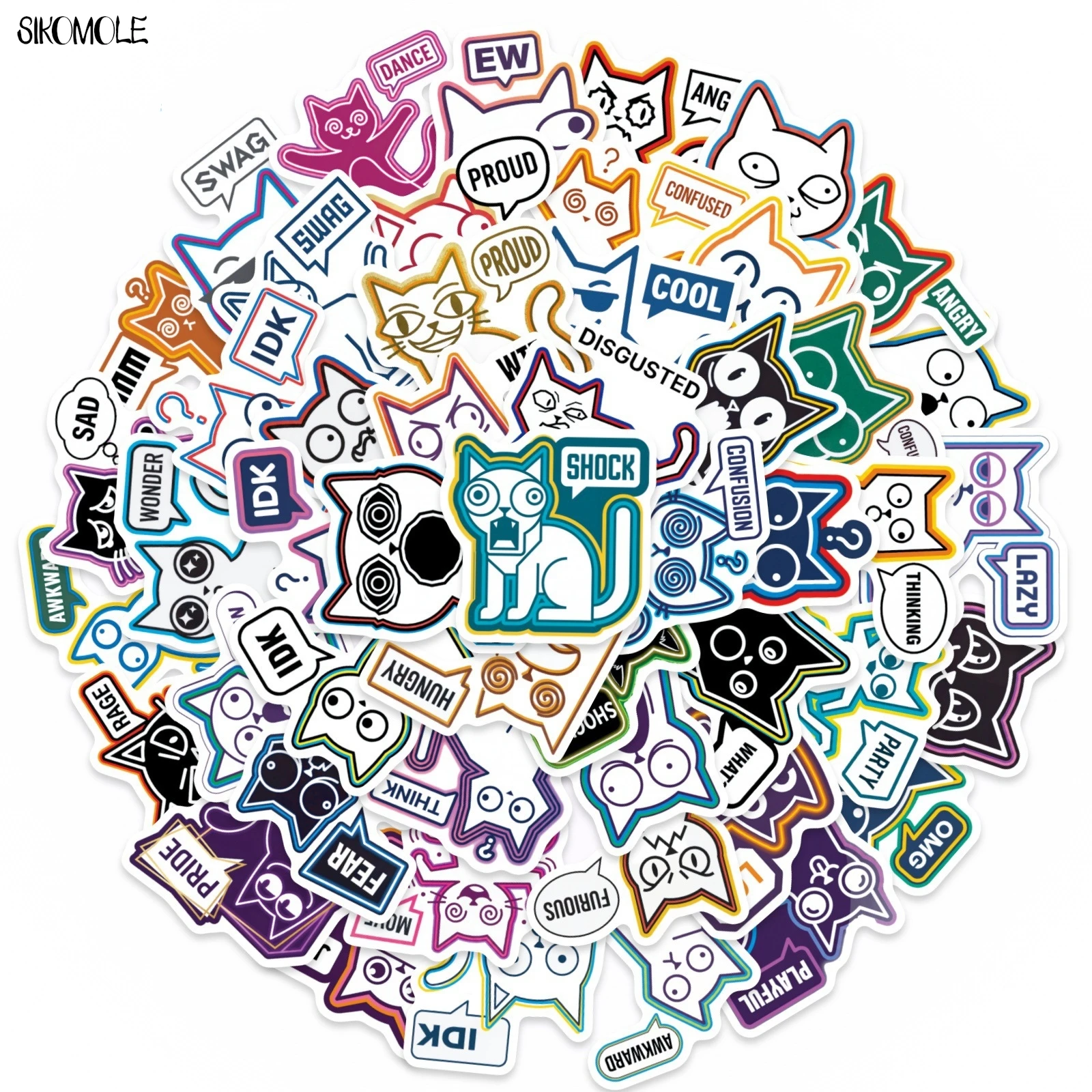 10/30/56PCS Cartoon Abstract Cat Stickers Animal Stickers Kawaii Funny DIY Toys Guitar Luggage Suitcase Decal Graffiti Sticker
10/30/56PCS Cartoon Abstract Cat Stickers Animal Stickers Kawaii Funny DIY Toys Guitar Luggage Suitcase Decal Graffiti Sticker