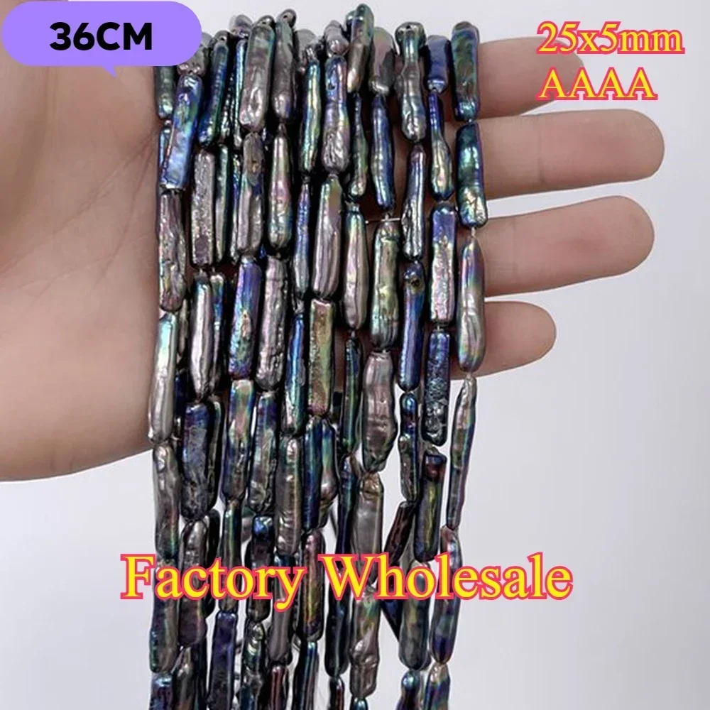 25x5mm AAAA Fine Black Baroque Strip Bead Factory Wholesale Natural Freshwater Pearl Jewelry Make DIY Necklace Bracelet
25x5mm AAAA Fine Black Baroque Strip Bead Factory Wholesale Natural Freshwater Pearl Jewelry Make DIY Necklace Bracelet